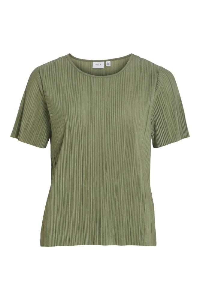 VIPLISA O-NECK S/S TOP - NOOS 14089481 Oil Green